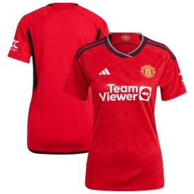 Camisolas Manchester United Mulher 1º Equipamento Principal 2023-24 Manga Curta